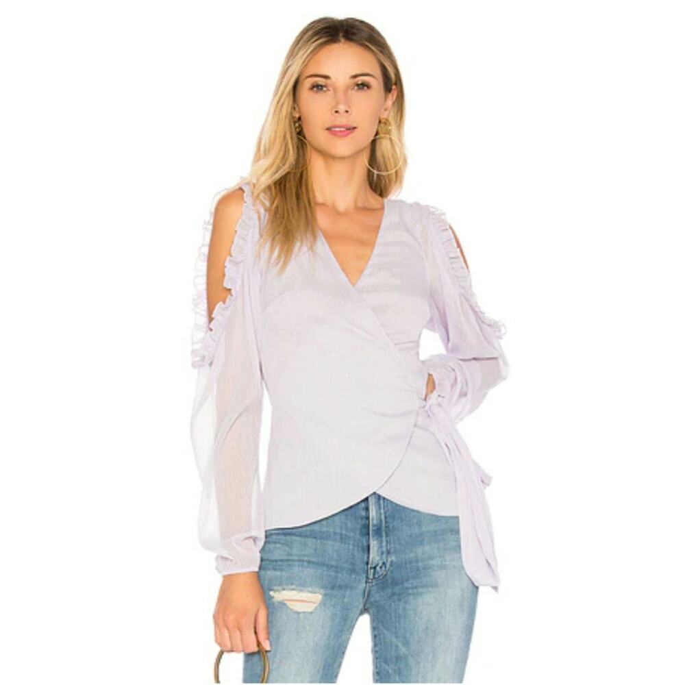 NWT Majorelle Katya‎ Purple Wrap Top Size: S
